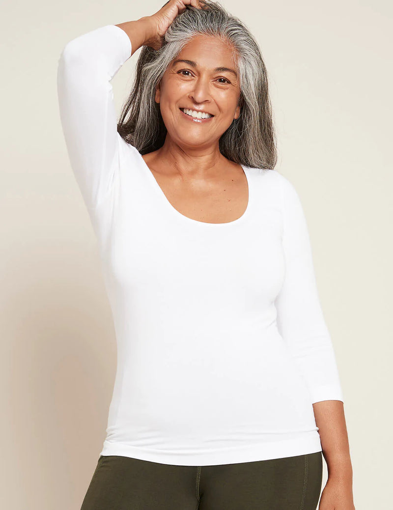 BOODY Wmns 3/4 Sleeve Top Wht S