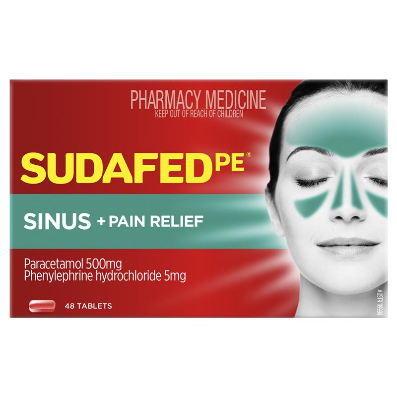 SUDAFED PE Sinus&Pain Relief Tab 48s