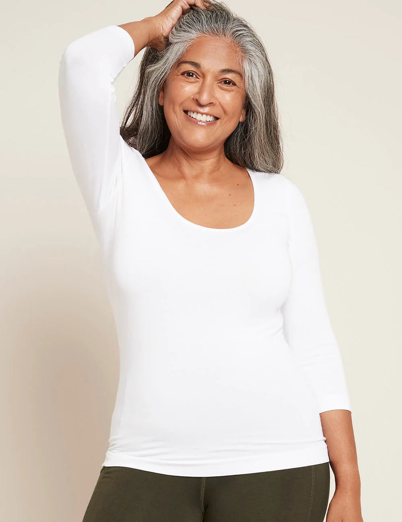 BOODY Wmns 3/4 Sleeve Top Wht M