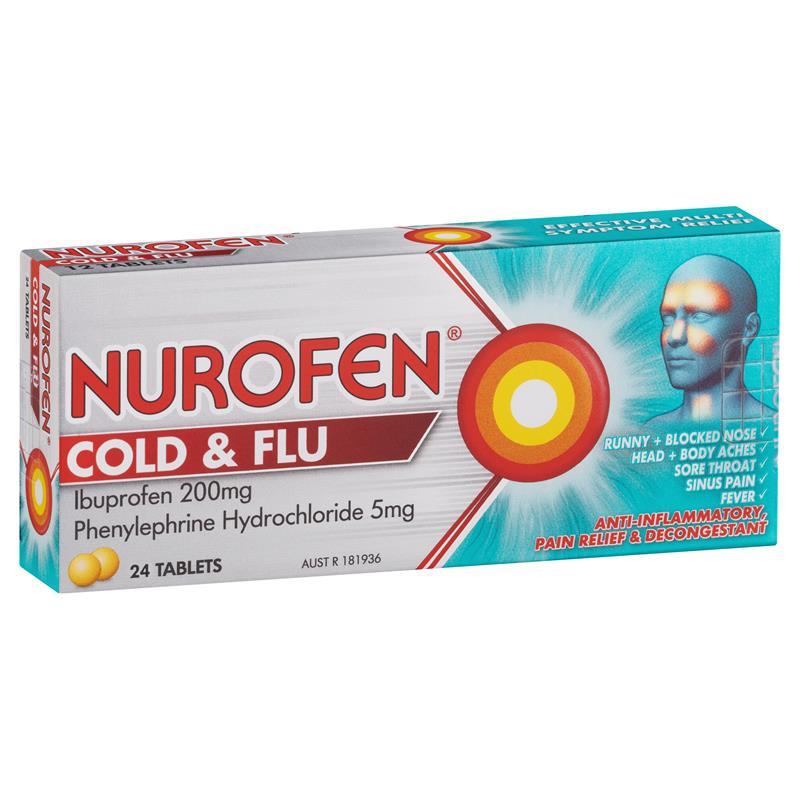 NUROFEN PE Cold & Flu Tabs 24s