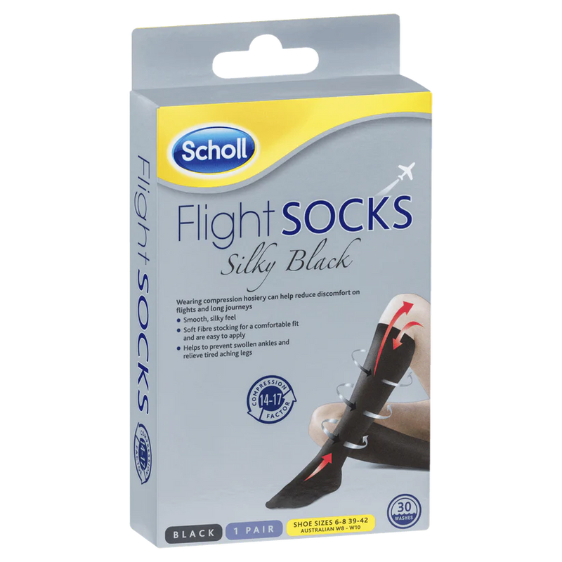 SCHOLL Flight Sock Silky Blk W6-8