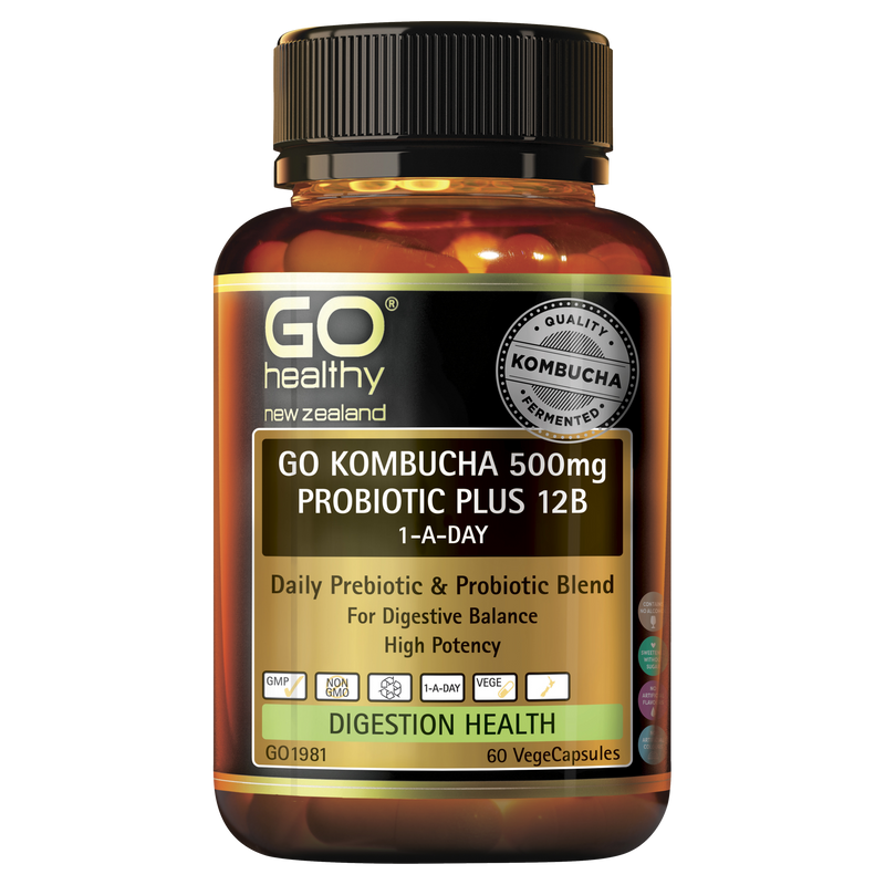 Go Healthy Kombucha 500mg Probiotic+ 12B 60s