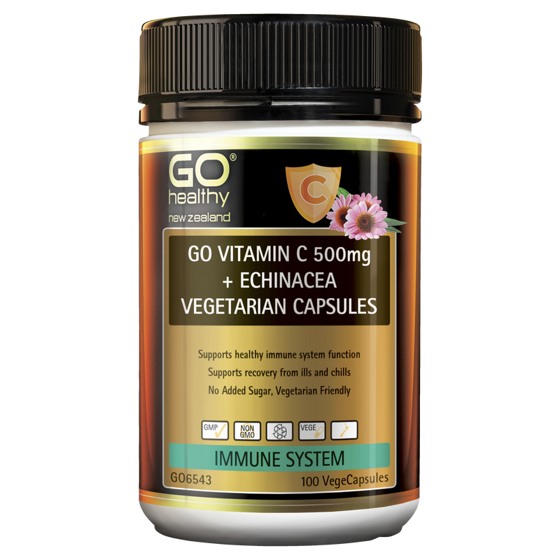 GO Vitamin C 500mg +Echin 100vcaps