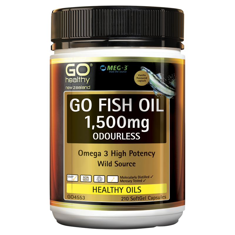 Go Healthy Fish Oil 1500mg Odourless 210cap