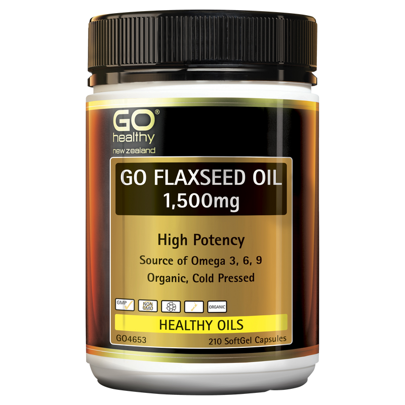 Go Healthy Flaxseed Oil 1500mg Org. 210caps