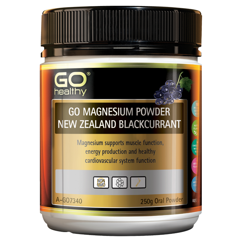 GO Magnesium Pwd NZBlackcurrant 250g