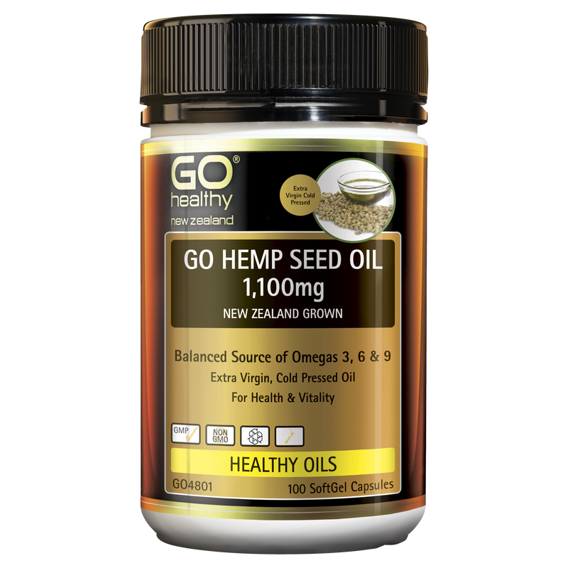 Go Healthy Hemp Seed Oil 1100mg NZ 100Cap