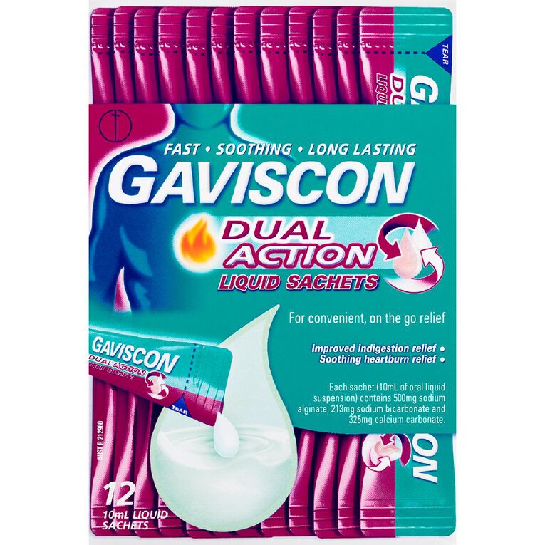 GAVISCON Dual Actn Liq Sach 10ml 12s