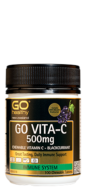 Go Healthy Vita-C 500mg B/Currant 100 Chew