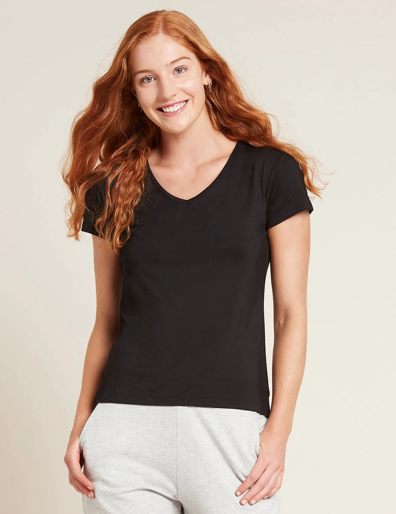 Boody W V-Neck T-Shirt Black M