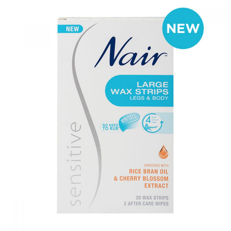 NAIR Sensitive Wax Strips Lrg 20pk